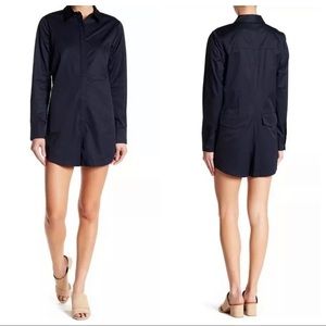 Kendall + Kylie Navy Blue Long Sleeve Romper Playsuit Small NWT